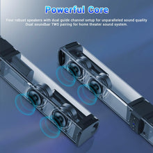 Load image into Gallery viewer, Wireless Soundbar for TV – 2-in-1 Detachable Bluetooth Speaker