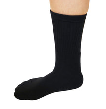Load image into Gallery viewer, 3/4 Crew Black Bamboo Viscose Socks