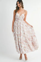 Load image into Gallery viewer, Floral Print Tiered Cami Maxi Summer Dress โ Floral Maxi Dress, Tiered Maxi Dress, Cami Maxi Dress, Breezy Summer Dress, Bohemian Maxi Dress