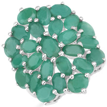 Load image into Gallery viewer, 5.88 Carat Genuine Emerald .925 Sterling Silver Ring