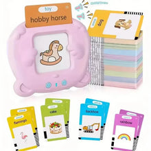 Load image into Gallery viewer, Flash Card Learning Toy – 112 Cards, 224 Words | USB Rechargeable Reading Toy for Kids (Pink/Blue)