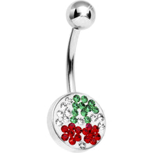 Load image into Gallery viewer, Ruby Red Brilliance Gem Cherry Belly Ring