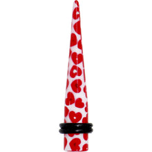 Load image into Gallery viewer, 0G Lovely Red Heart Acrylic Ear Taper
