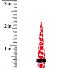 Load image into Gallery viewer, 0G Lovely Red Heart Acrylic Ear Taper