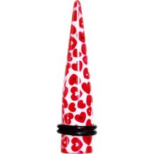 Load image into Gallery viewer, 1/2 Lovely Red Heart Acrylic Ear Taper