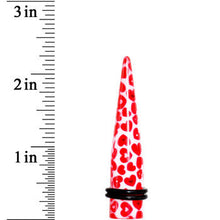Load image into Gallery viewer, 1/2 Lovely Red Heart Acrylic Ear Taper