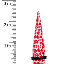 Load image into Gallery viewer, 5/8 Lovely Red Heart Acrylic Ear Taper