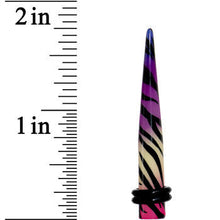 Load image into Gallery viewer, 2G Multi Color Animal Print Acrylic Ear Taper