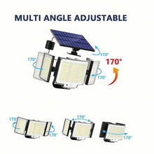 Load image into Gallery viewer, 348 LED Motion Sensor Solar Lights Outdoor with Remote Control