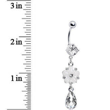 Load image into Gallery viewer, Crystalline Gem Delightful Daisy Flower Belly Ring