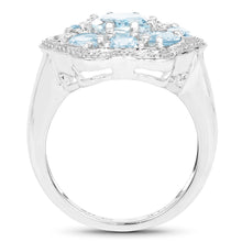 Load image into Gallery viewer, 6.64 Carat Genuine Blue Topaz .925 Sterling Silver Ring