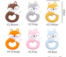 Load image into Gallery viewer, New Sets Baby Silicone Teether Rodent Silicone Animal Fox Teeth Chew Children Goods