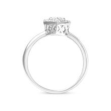 Load image into Gallery viewer, 10K White Gold 3/8 Cttw Round-Cut Lab Grown Diamond Cluster Pear Promise Ring (G-H Color, VS2-SI1 Clarity) - Size 7