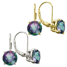 Load image into Gallery viewer, 3.50 CTTW Genuine Rainbow Topaz Leverback Earrings