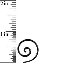 Load image into Gallery viewer, 14G Black Acrylic Super Spiral Taper