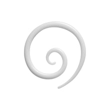 Load image into Gallery viewer, 10G White Acrylic Super Spiral Taper