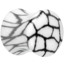 Load image into Gallery viewer, Snake Skin Glow in the Dark Saddle Plug 2G to 1 Inch