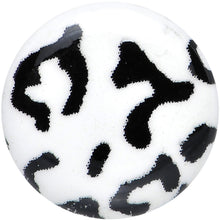 Load image into Gallery viewer, Leopard Print Glow in the Dark Saddle Plug 0G to 1 Inch