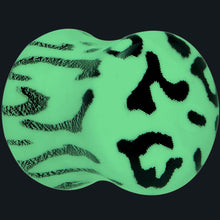 Load image into Gallery viewer, Leopard Print Glow in the Dark Saddle Plug 0G to 1 Inch