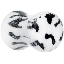 Load image into Gallery viewer, Leopard Print Glow in the Dark Saddle Plug 0G to 1 Inch