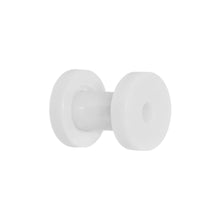 Load image into Gallery viewer, 6G Acrylic Neon White Screw Fit Tunnel Plug