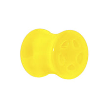 Load image into Gallery viewer, Acrylic Neon Yellow Star Tunnel Plug 2G to 20mm