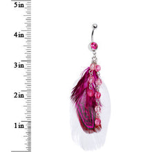 Load image into Gallery viewer, Perfectly Pink Princess Feather Belly Ring