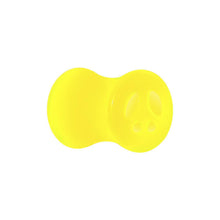 Load image into Gallery viewer, Acrylic Neon Yellow Peace Sign Tunnel Plug 2G to 20mm