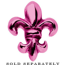 Load image into Gallery viewer, Pink Titanium Fleur De Lis Cheater Plug
