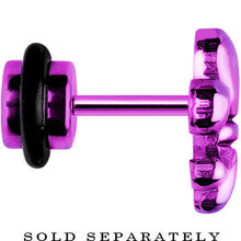 Load image into Gallery viewer, Purple Titanium Fleur De Lis Cheater Plug