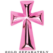 Load image into Gallery viewer, Pink Titanium Cross Cheater Plug