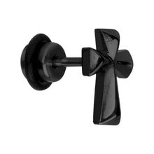 Load image into Gallery viewer, Black Titanium Cross Cheater Plug
