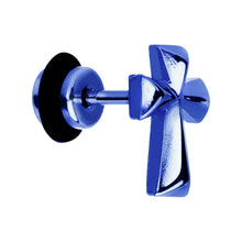 Load image into Gallery viewer, Blue Titanium Cross Cheater Plug