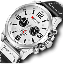 Load image into Gallery viewer, Retro Waterproof Watch With Chronometers Steel Case And Leather Belts Unique Design Excellent Look Perfect Gift For Your Man