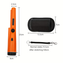 Load image into Gallery viewer, 360° Pinpointer Metal Detector with LED, Vibration & Holster (Orange)