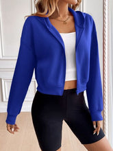 Load image into Gallery viewer, Relaxed Minimalist Zip-Up Dropped Shoulder Hooded Jacket Casual & Comfortable Lightweight Outerwear