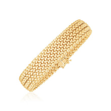 Load image into Gallery viewer, 14k Yellow Gold High Polish Thick Braided Bracelet (14.5mm)