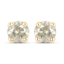Load image into Gallery viewer, 1.16 Carat Genuine LB Diamond 14K Yellow Gold Earrings