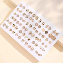 Load image into Gallery viewer, 36-Pairs: Women's Fashion Earrings Set - Assorted Heart, Flower, Geometric & More
