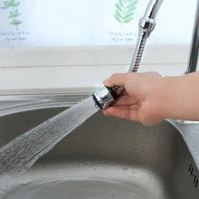 Load image into Gallery viewer, 360 Degree Kitchen Sink Tap Faucet Extender, Universal Stainless Steel Faucet Extender with Flexible Swivel Tap Aerator Hose, 2 Water Outlet Modes, Faucet Extender Water Saving Bathroom Kitchen Accessories