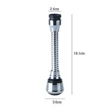 Load image into Gallery viewer, 360 Degree Kitchen Sink Tap Faucet Extender, Universal Stainless Steel Faucet Extender with Flexible Swivel Tap Aerator Hose, 2 Water Outlet Modes, Faucet Extender Water Saving Bathroom Kitchen Accessories
