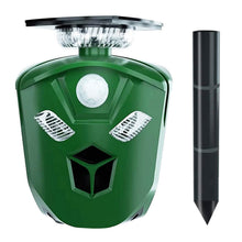 Load image into Gallery viewer, 360° Electric Solar Powered Ultrasonic Repeller with Motion Sensor LED Flashing Lights