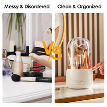 Load image into Gallery viewer, 360° Rotating Makeup Brush Holder with Lid Makeup Organizer