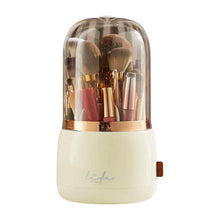 Load image into Gallery viewer, 360° Rotating Makeup Brush Holder with Lid Makeup Organizer