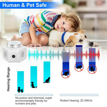Load image into Gallery viewer, 360° Ultrasonic Rodent Chaser Electronic Plug-in Mouse Control