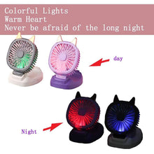 Load image into Gallery viewer, 360°Rotation Kids Portable Wrist Strap Mini Watch Hand Held Fan Cat Design
