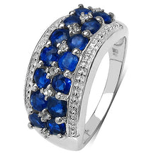 Load image into Gallery viewer, 2.00 Carat Genuine Kyanite & White Topaz .925 Sterling Silver Ring