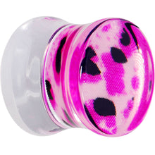 Load image into Gallery viewer, 1/2 Pink Leopard Acrylic Saddle Plug