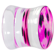 Load image into Gallery viewer, 1/2 Pink Leopard Acrylic Saddle Plug