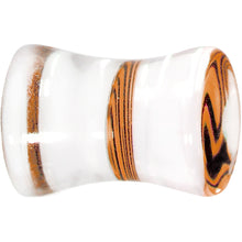 Load image into Gallery viewer, 2G Tangerine Zebra Acrylic Saddle Plug